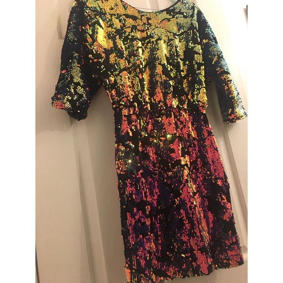 UO Magic Velvet + Sequin Mini Dress - Picture 4 of 4
